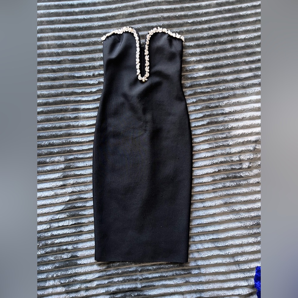 Fashion Nova Elegant Black Strapless Dress